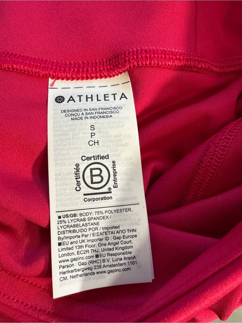 Athleta Ultra High Rise Elation 7/8 Leggings Pink Size S NWT - Picture 5 of 5